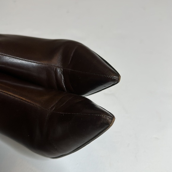 Gucci Brown Leather Bamboo Heel Ankle Boot 7 1/2 - Picture 16 of 16